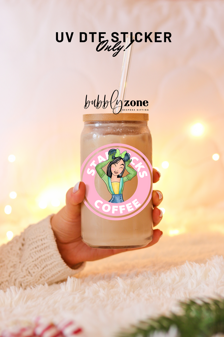 Disney Princess Starbucks Coffee-Mulan UV DTF Sticker