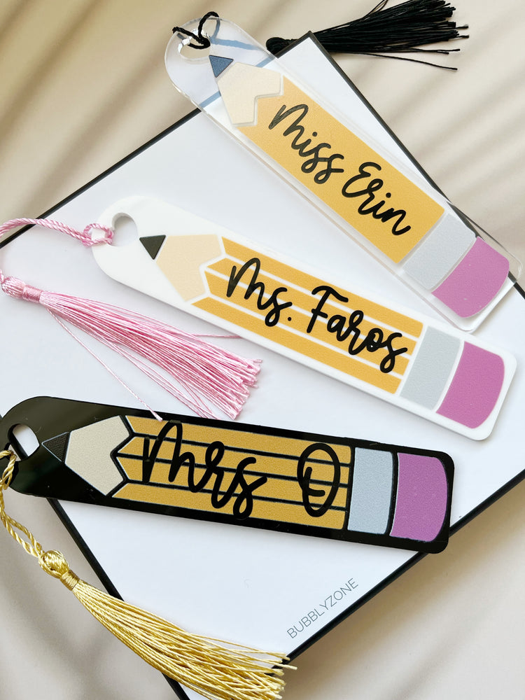 Personalised Pencil Name Bookmark