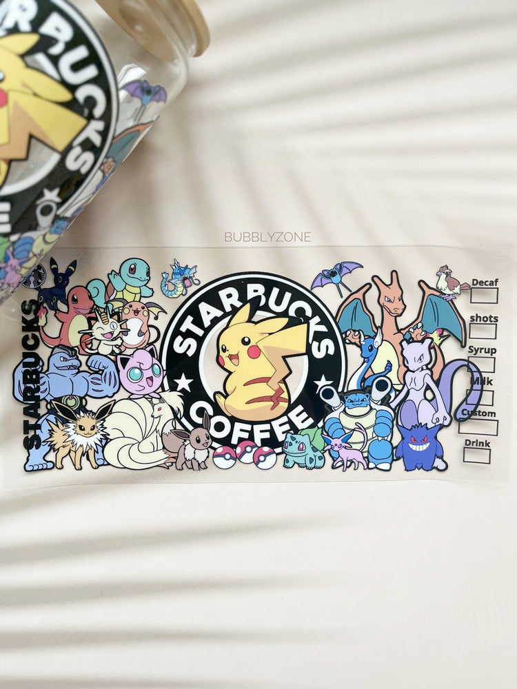 Pokemon Starbucks UV DTF Wrap