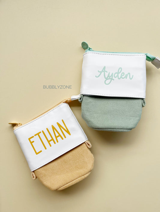 Personalised Kids Pastel Pop Up Pencil Bag Holder