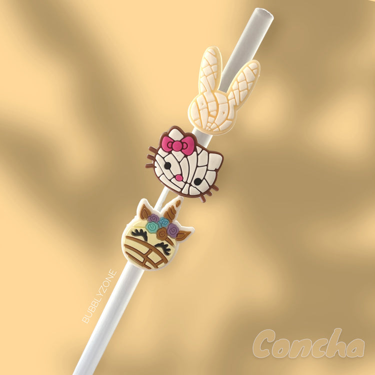 Cute Concha Straw Topper