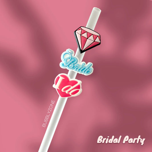 Bridal Party Straw Topper