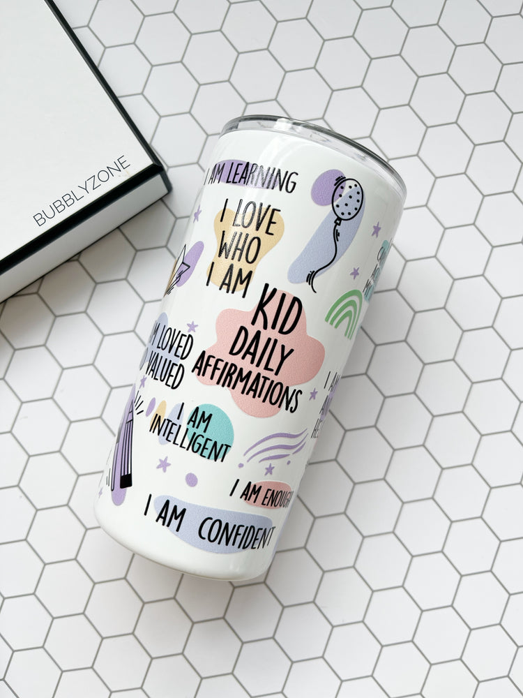 Kids Daily Affirmation 12oz Insulated Skinny Tumbler