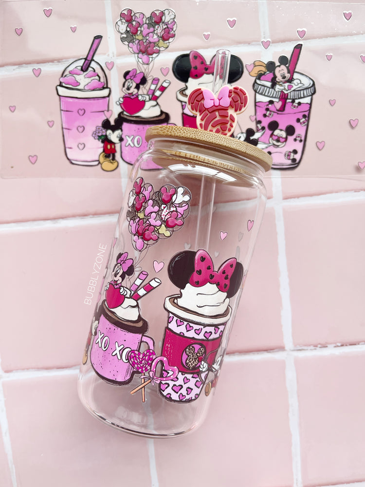 Mickey Coffee Latte Pink 16oz Libby Cup