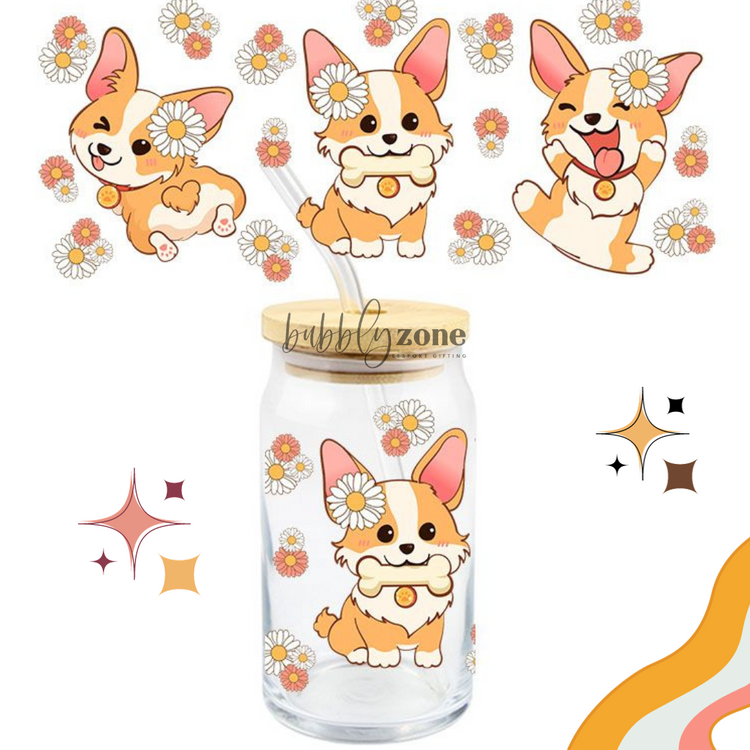 Kawaii Corgi Dogs UV DTF Wrap