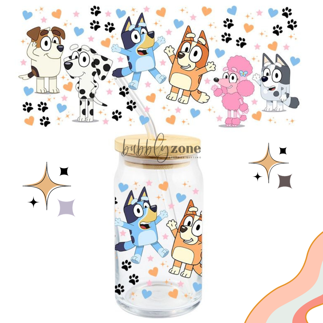 Bluey and Friends UV DTF Wrap – Bubbly Zone