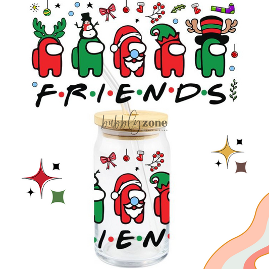 Christmas Among Us Friends UV DTF Wrap