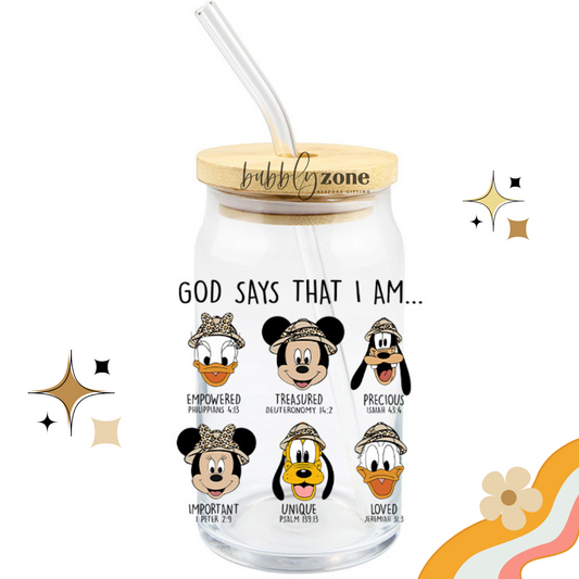 Affirmation Quotes Mickey Mouse UV DTF Sticker