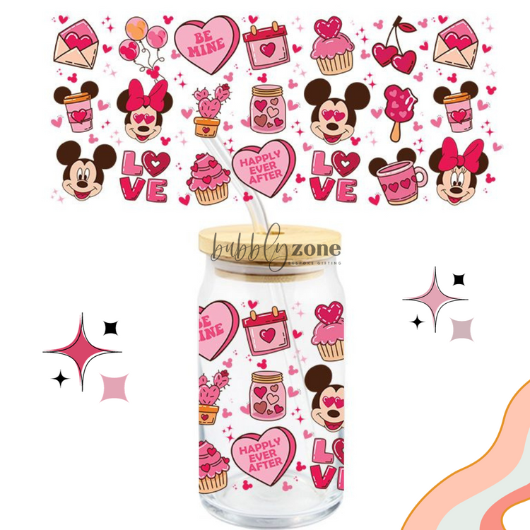 Valentine Mouse and Sweets UV DTF Wrap