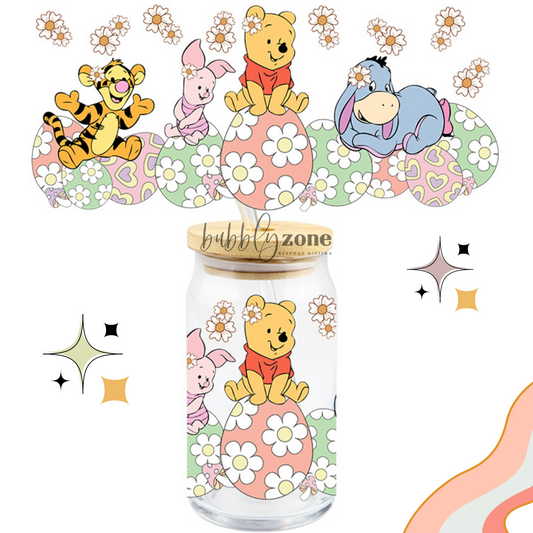 Pooh Bears and Easter Eggs UV DTF Wrap