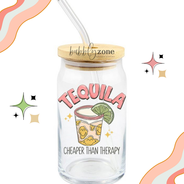 Tequila Cheaper than Therapy UV DTF Sticker