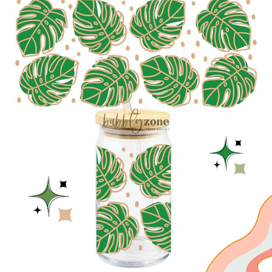 Monstera Leaves UV DTF Wrap