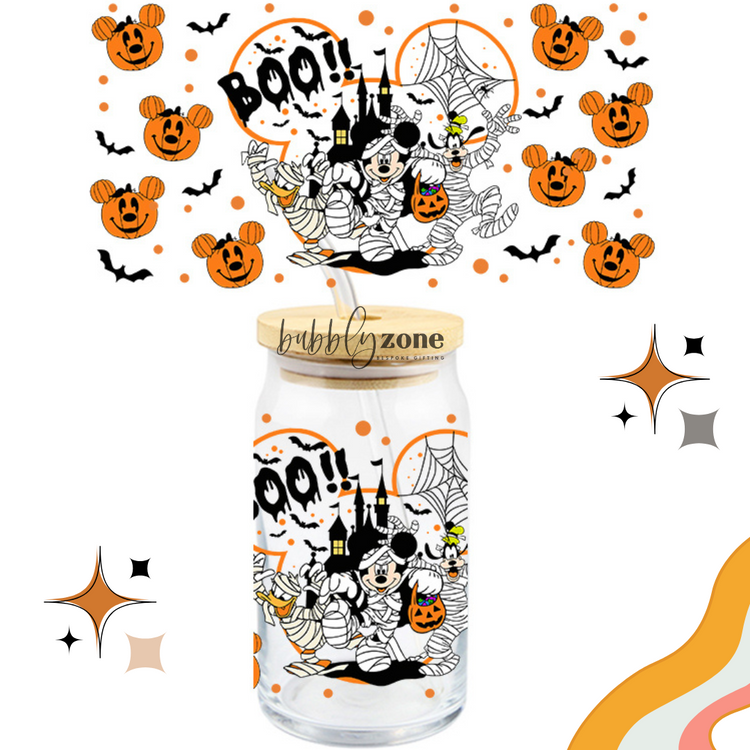 Boo! Mouse and Friends Halloween UV DTF Wrap