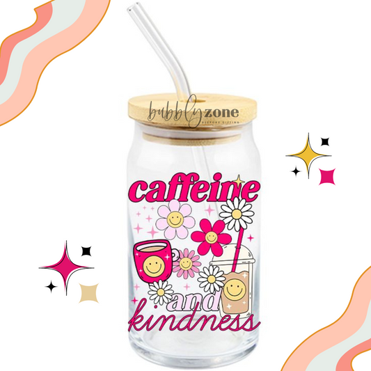 Caffeine and Kindness UV DTF Sticker