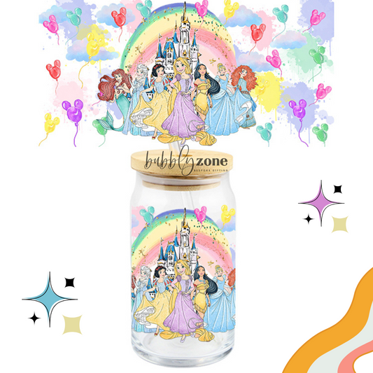 Pastel Rainbow Princesses UV DTF Wrap