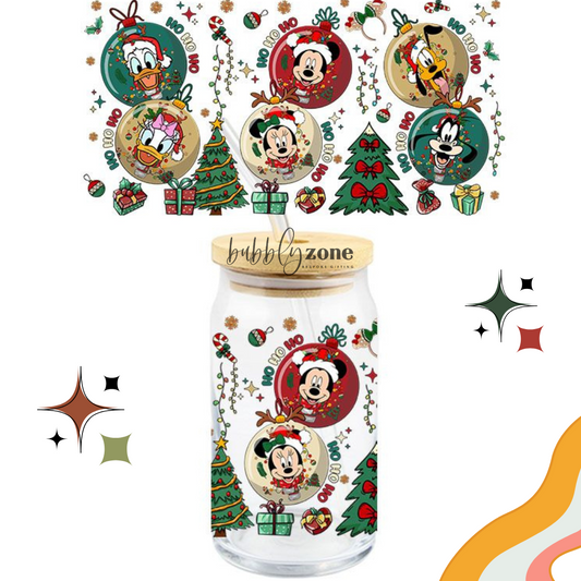 Mickey Mouse and Christmas Baubles UV DTF Wrap