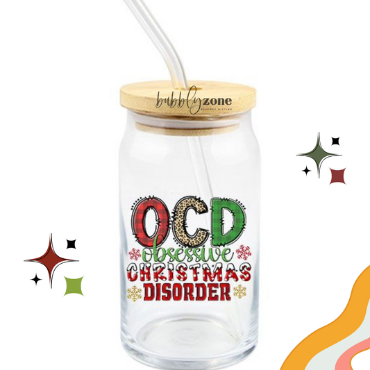 OCD Obsessive Christmas Disorder UV DTF Sticker