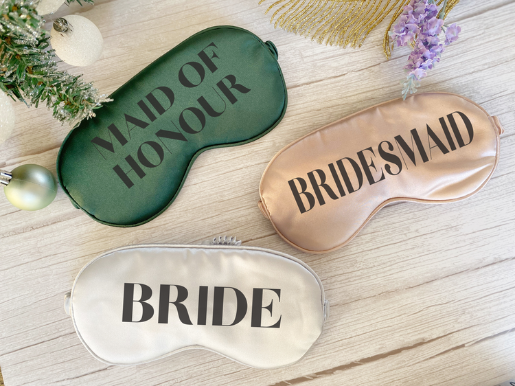 Personalised Bridal Sleep Mask (Bold Font)