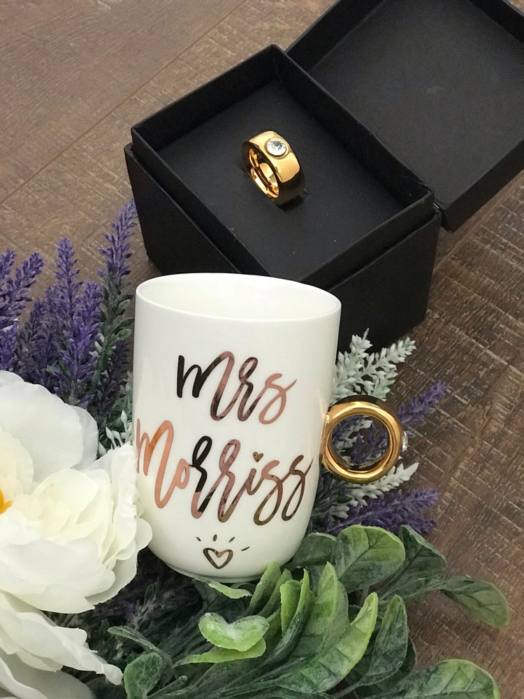 Personalised Wedding/ Engagement Ring Cup