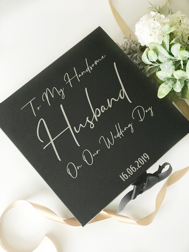 To My Handsome Husband Wedding Box