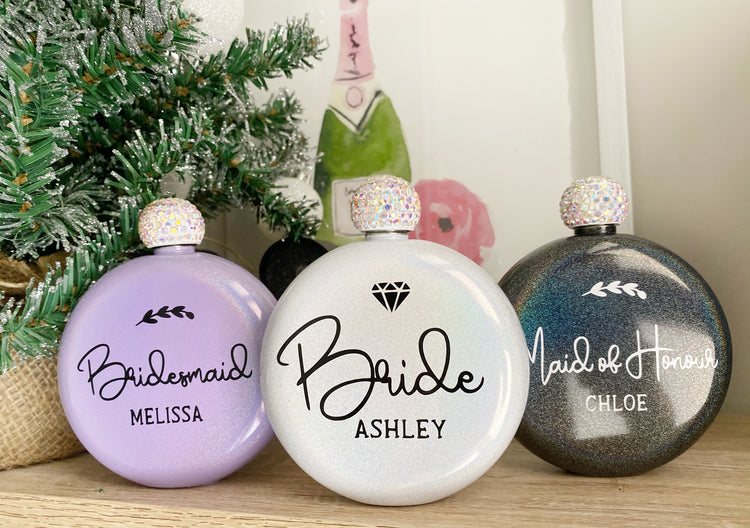 Personalised Round Hip Flask 5oz