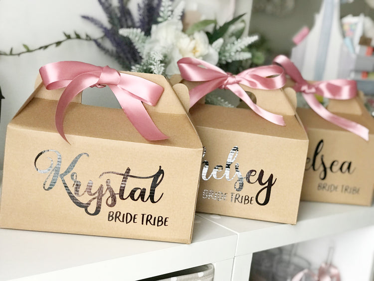 Personalised Bridal Name Kraft Box - Box ONLY