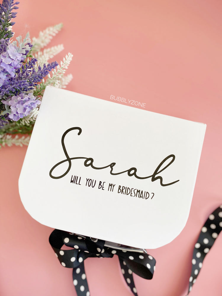 Personalised Bridal Proposal Suitcase Box - Filled