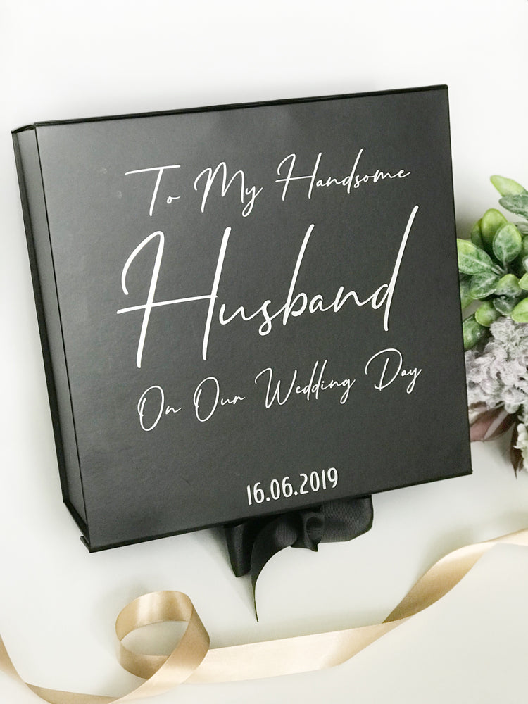 To My Handsome Husband Wedding Box