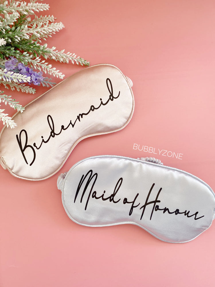 Personalised Bridal Sleep Mask ( Script Font)