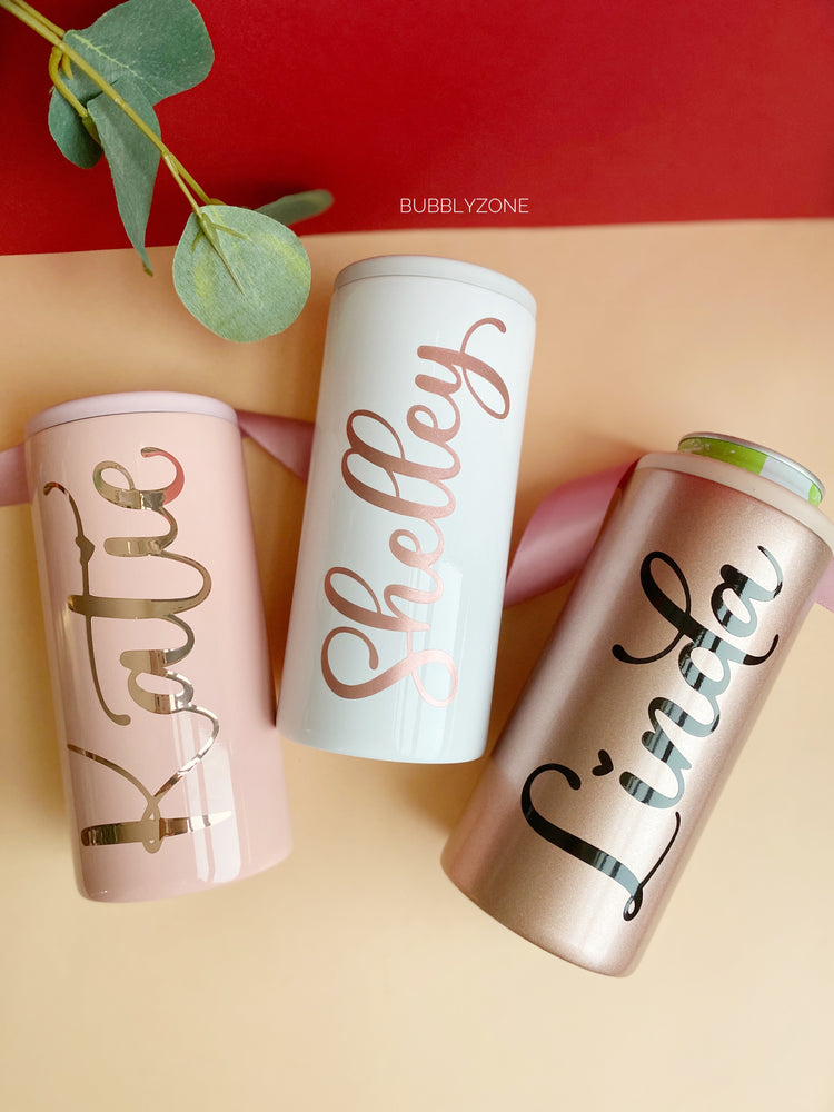 Bold Name Personalized Slim Can Cooler