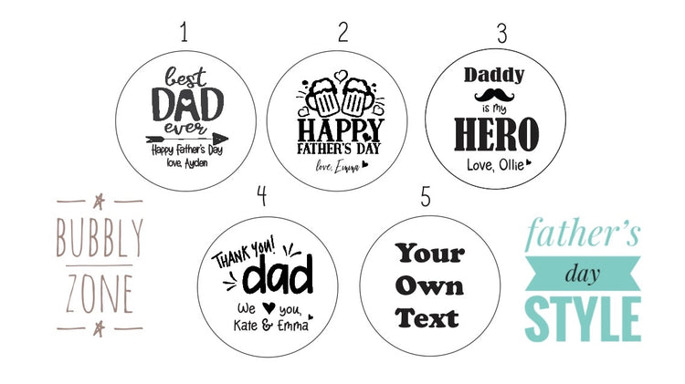 Personalised Round Magnetic Bottle Opener - Happy Father's Day