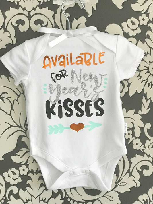 Available for New Year Kisses Baby Bodysuit