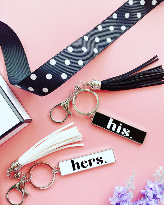 Personalised Couple Tassel Keychains - His and Hers