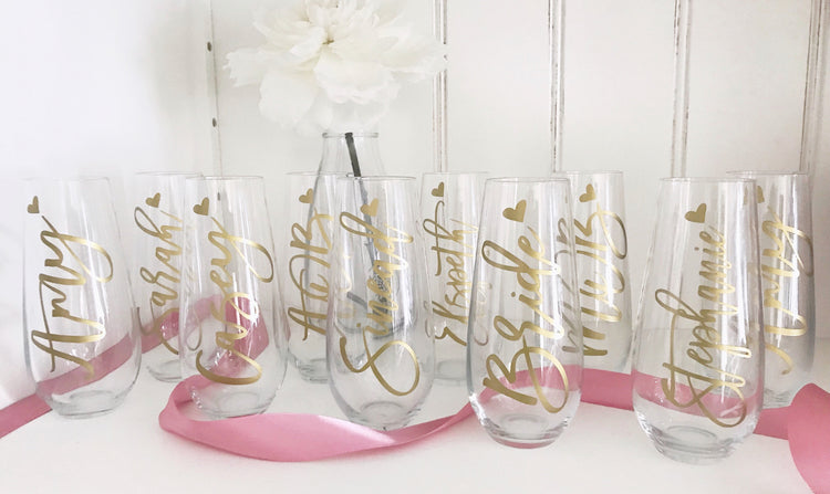 Personalised Champagne Stemless Flute